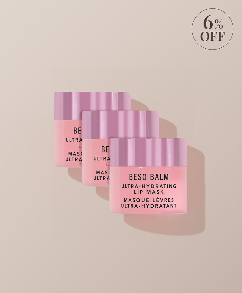 Three JLO Beauty Lip Mask products with a 6% OFF badge in upper right corner.