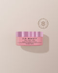 JLO Beauty eye mask packaging on a beige background with badge reading g'2025 Beauty Innovation Award'.