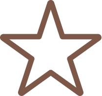 A brown outline of a star